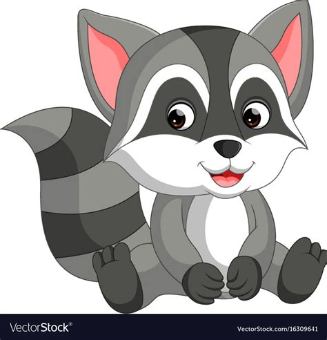 cute cartoon raccoon